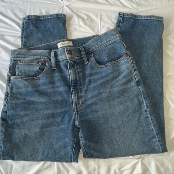 Madewell Women’s Roadtripper Slim Boyjean SIZE 30 PETITE Aylesbury Blue Wash - Picture 6 of 15